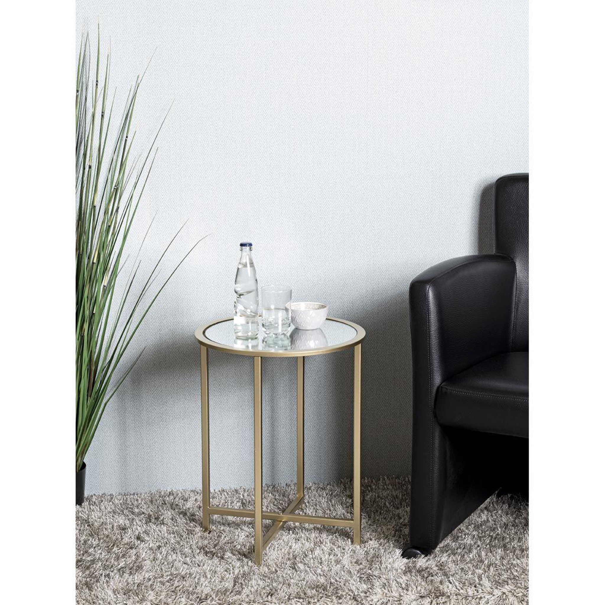 Voir la diapositive 5 : Paris Prix Table d'appoint design  miroir  53cm or