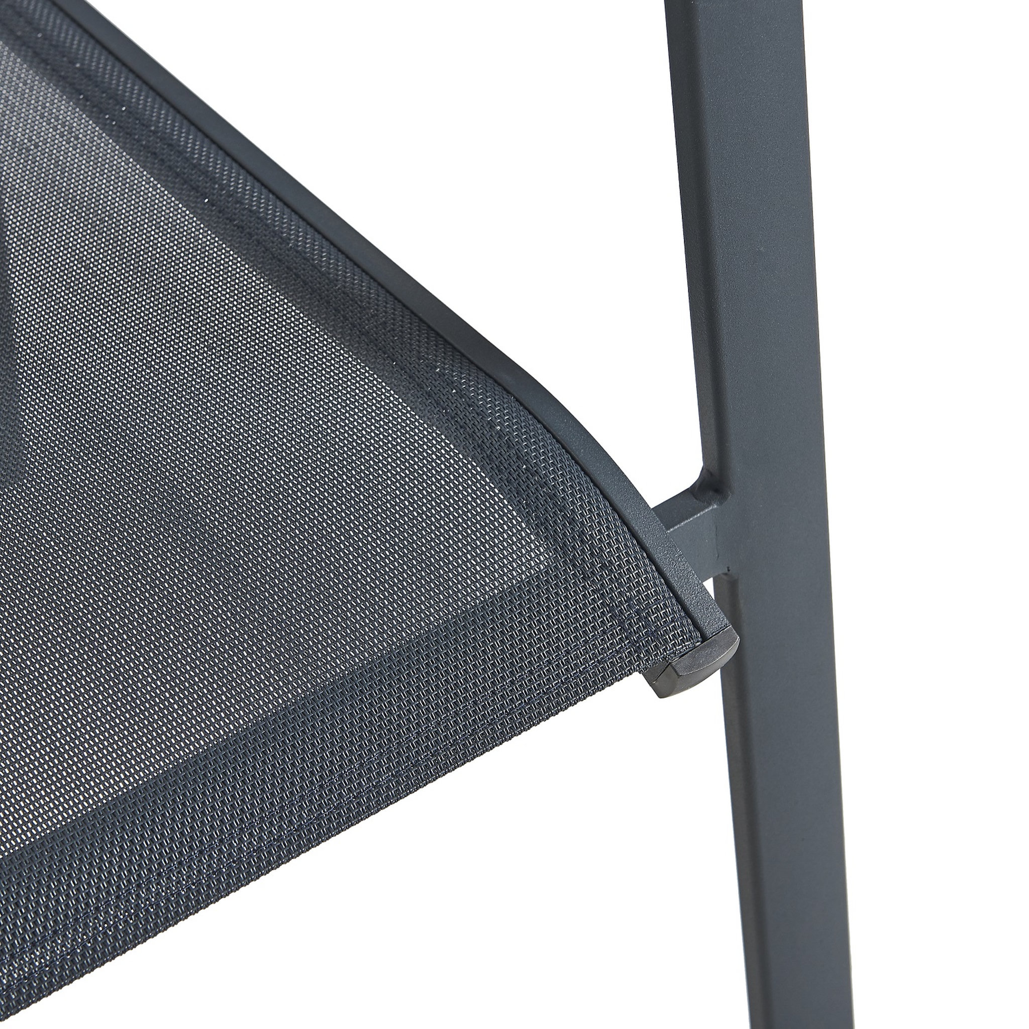 Voir la diapositive 4 : GARDENSTAR Fauteuil de jardin aluminium gris bleuté