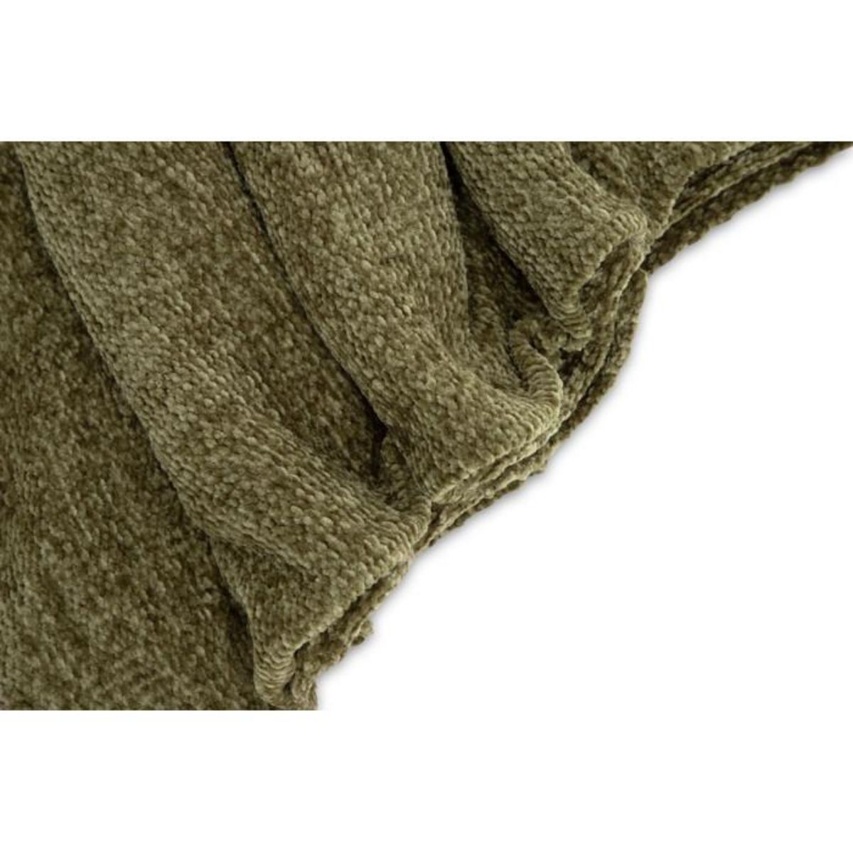 Paris Prix Plaid Chenille  Ally  130x170cm Vert Mousse