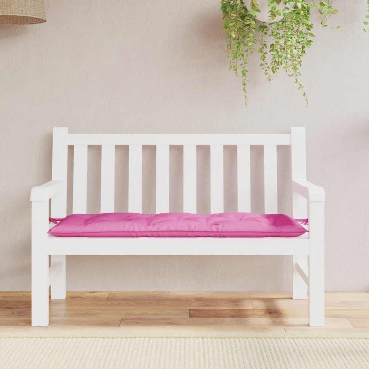 VIDAXL Coussin de banc de jardin rose 120x50x7 cm tissu