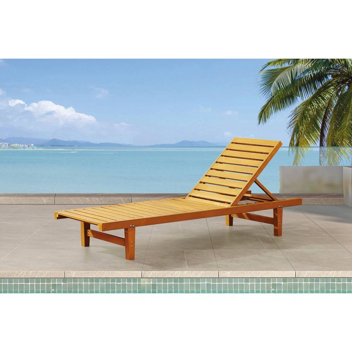 Habitat et Jardin Bain de Soleil en bois  Rawai  -  Marron clair