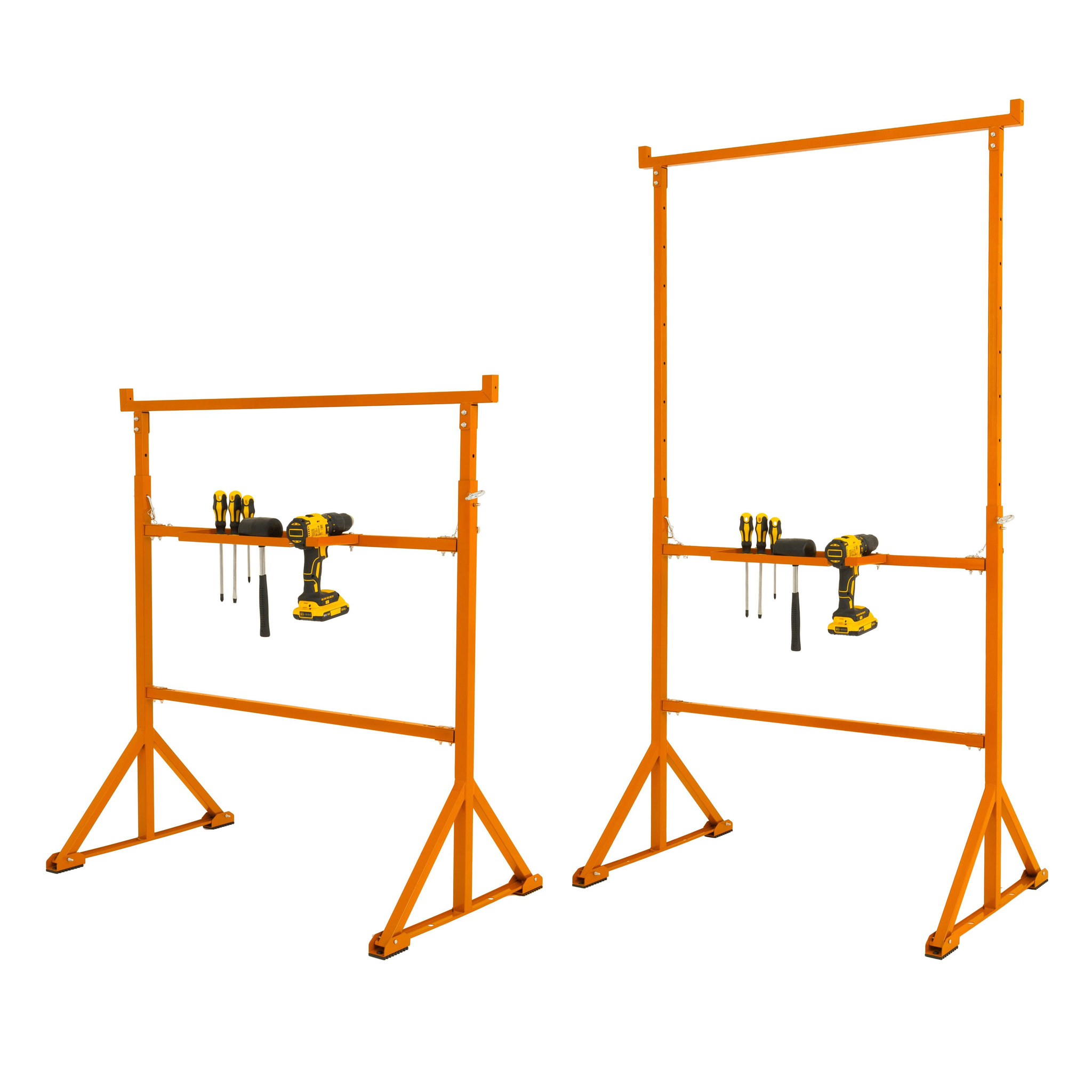 Voir la diapositive 4 : MONSTERSHOP Lot de 2 tréteaux de maçon & 3 supports en x (750 mm)