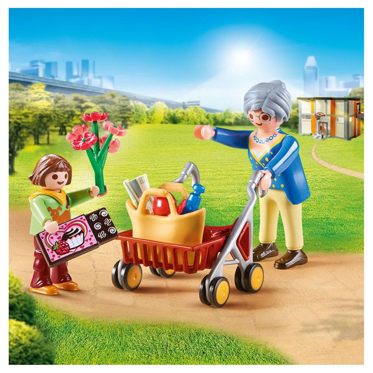 PLAYMOBIL City Life 70194 Petite Fille et Grand-Mère