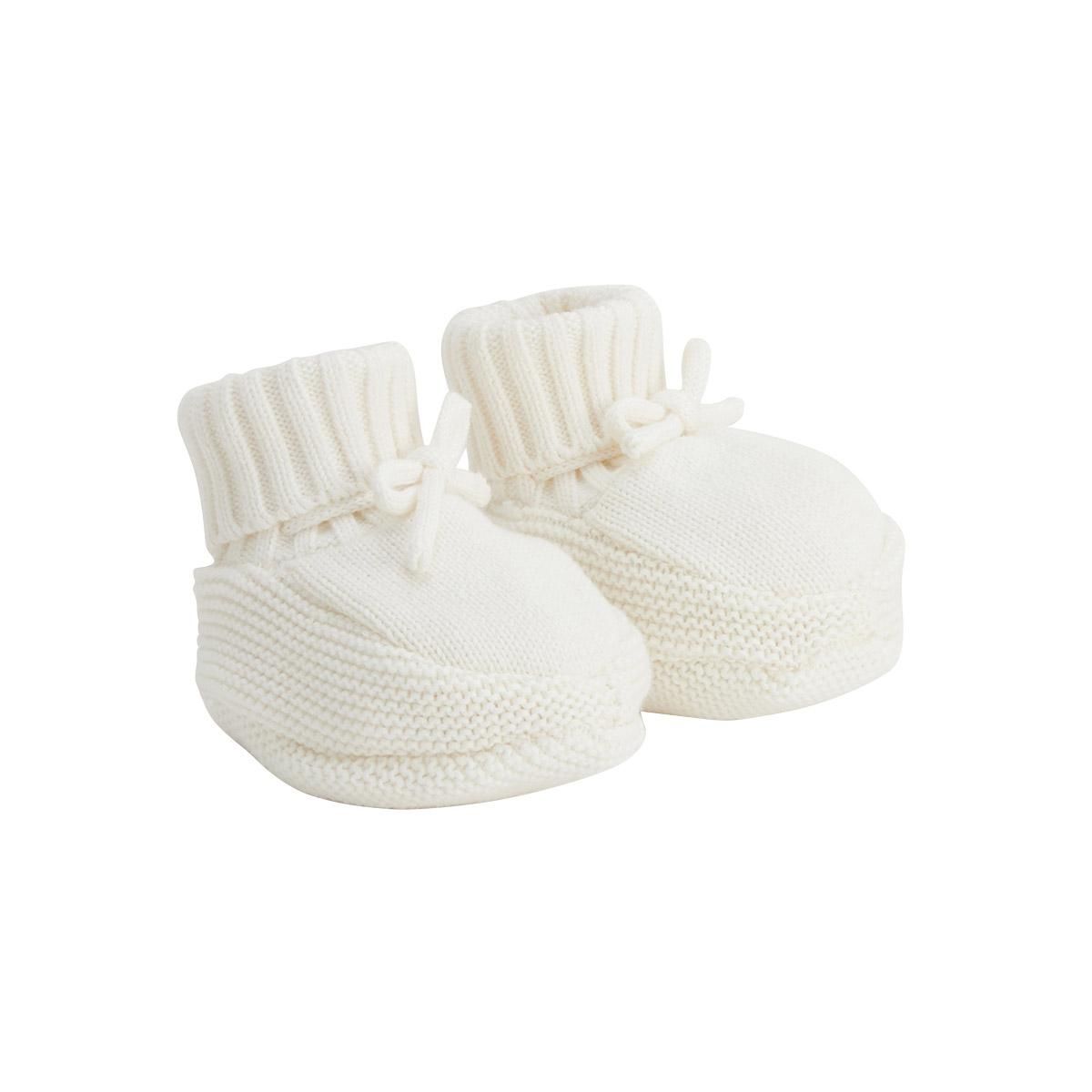 Petit Béguin Turban bébé et chaussons en tricot Hello Baby