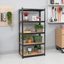 Voir la diapositive 4 : INTEC Etagère de Rangement Noire 90 x 40cm x H180cm - Rayonnage Métal Haute qualité 5 Plateaux Charges lourdes 1500kg INTEC