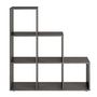 Voir la diapositive 3 : Paris Prix Étagère 6 Cases Design  Gaman  108cm Gris Foncé