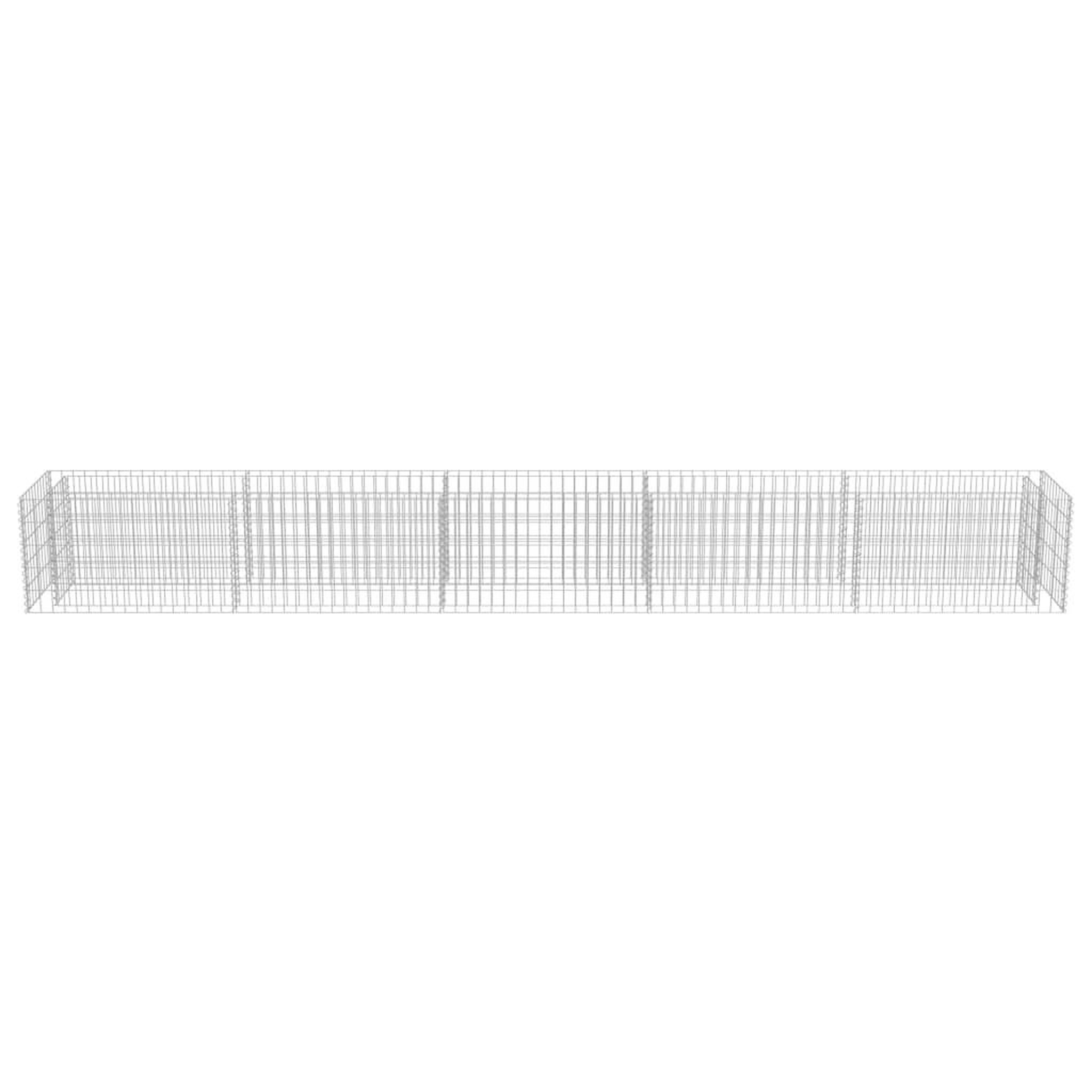 Voir la diapositive 5 : VIDAXL Lit sureleve a gabion Acier galvanise 450x50x50 cm