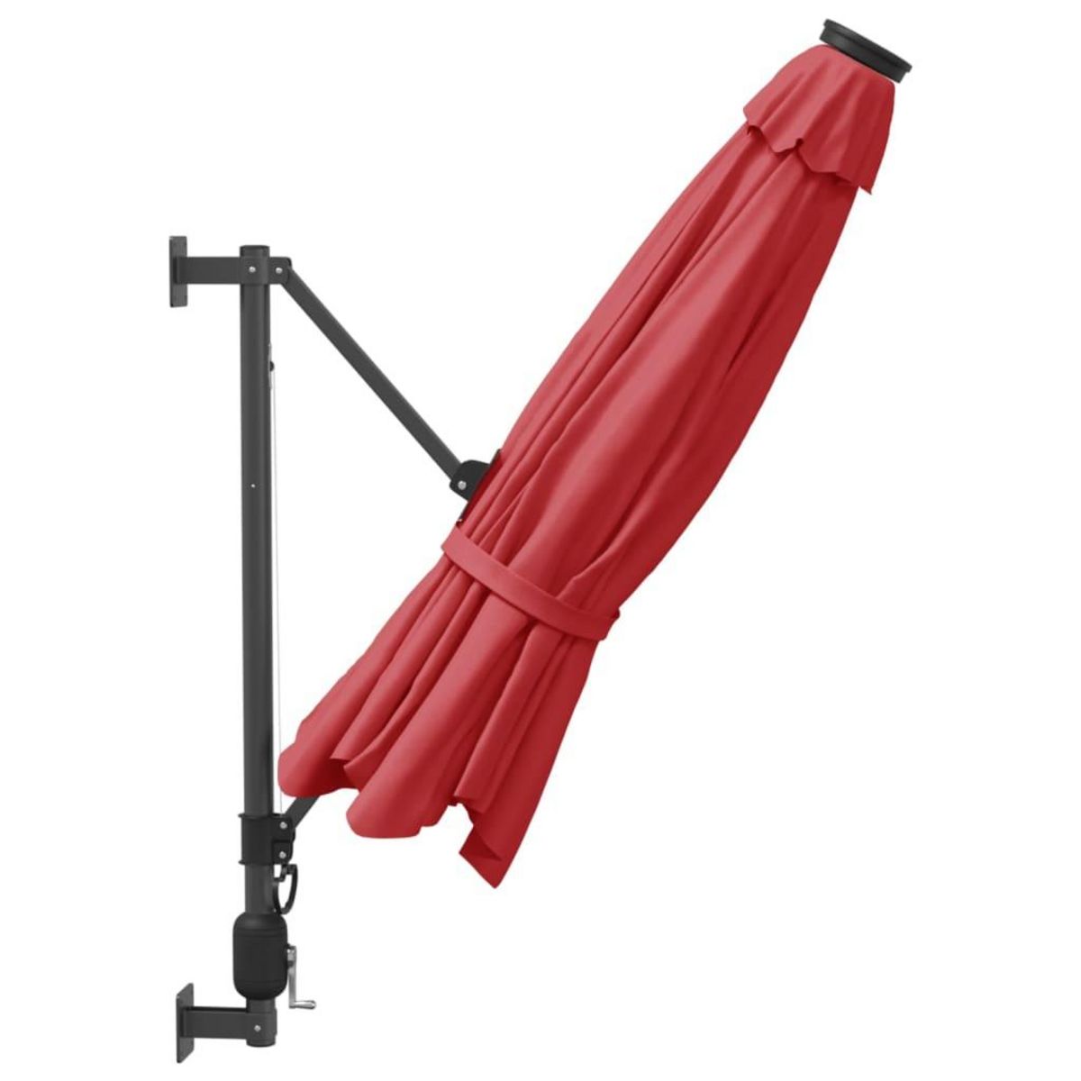 VIDAXL Parasol mural rouge vif 290 cm
