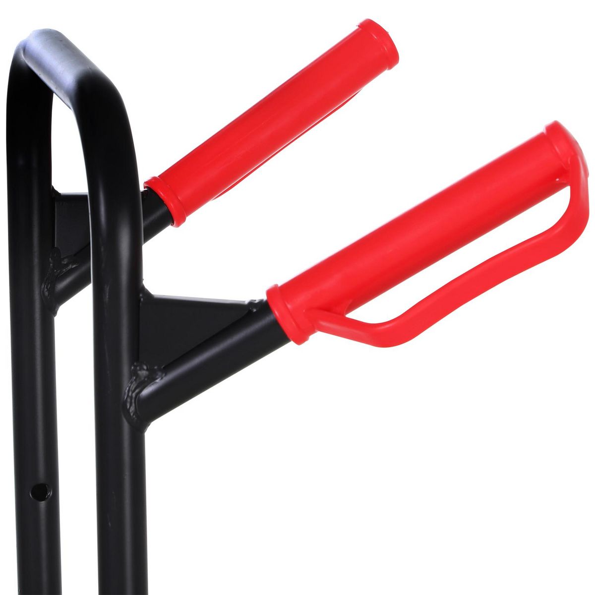 HOMCOM Diable pour escalier 6 roues diable repliable extensible 150 Kg - chariot pliable acier noir rouge