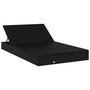 Voir la diapositive 3 : VIDAXL Chaise longue a 2 places avec coussins noir resine tressee