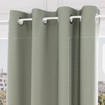 SOLEIL D'OCRE Voile oeillets jacquard 135X250 cm VELVET, par Soleil d'ocre. Coloris disponibles : Jaune, Orange, Gris, Vert, Bleu