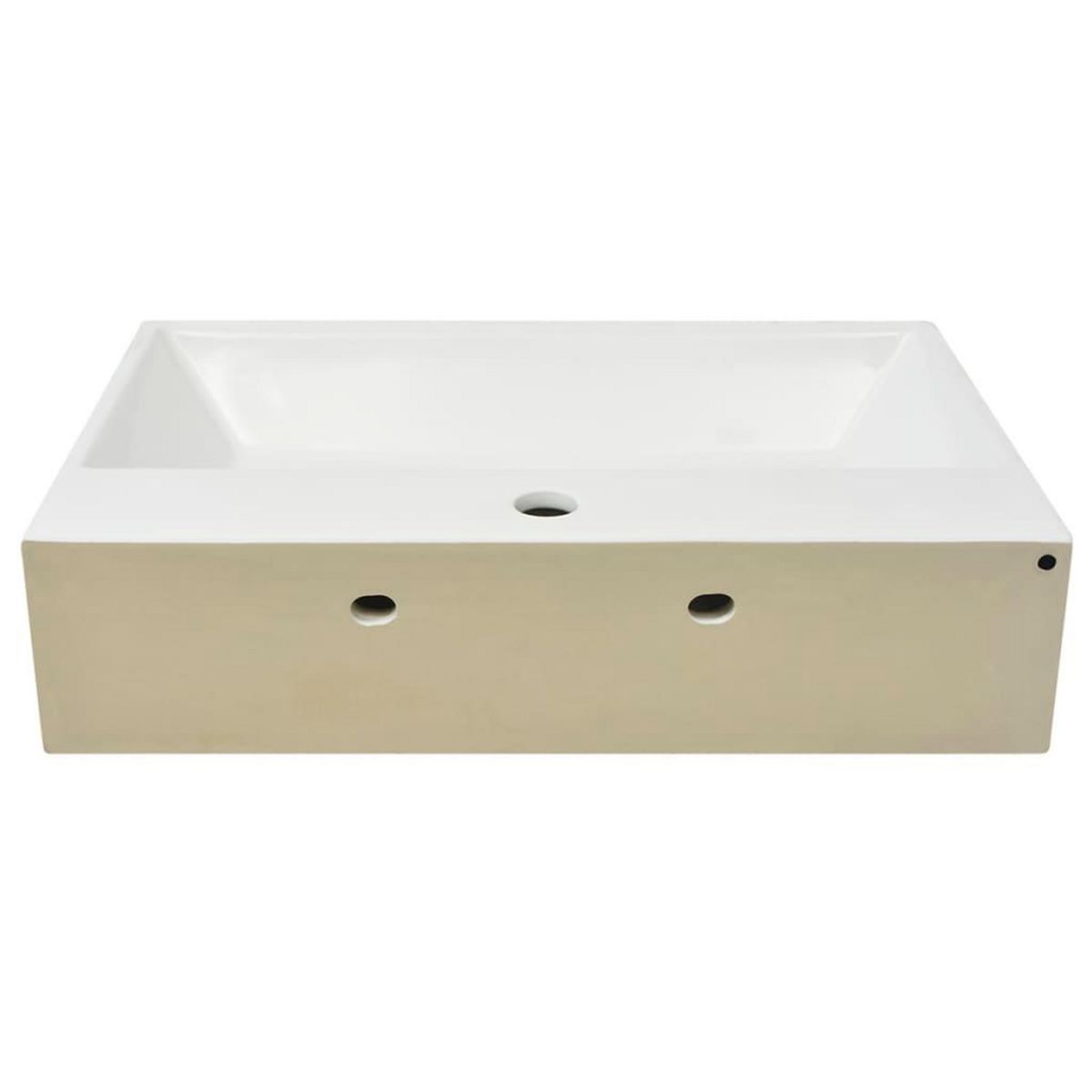 VIDAXL Vasque avec trou de robinet en ceramique Blanc 60,5x42,5x14,5cm