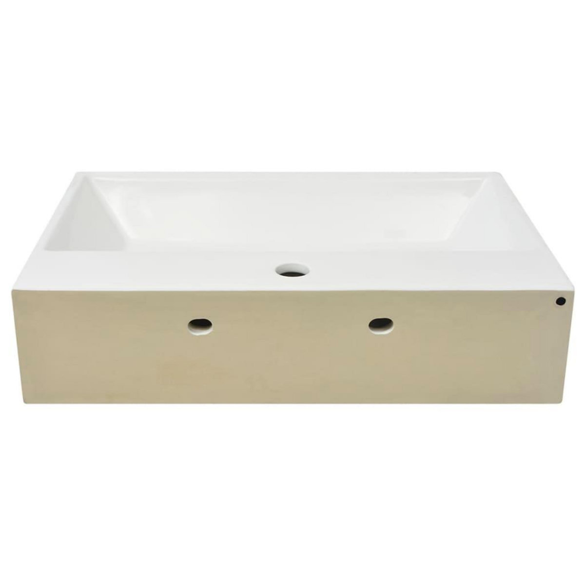 VIDAXL Vasque avec trou de robinet en ceramique Blanc 60,5x42,5x14,5cm