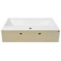 Voir la diapositive 4 : VIDAXL Vasque avec trou de robinet en ceramique Blanc 60,5x42,5x14,5cm