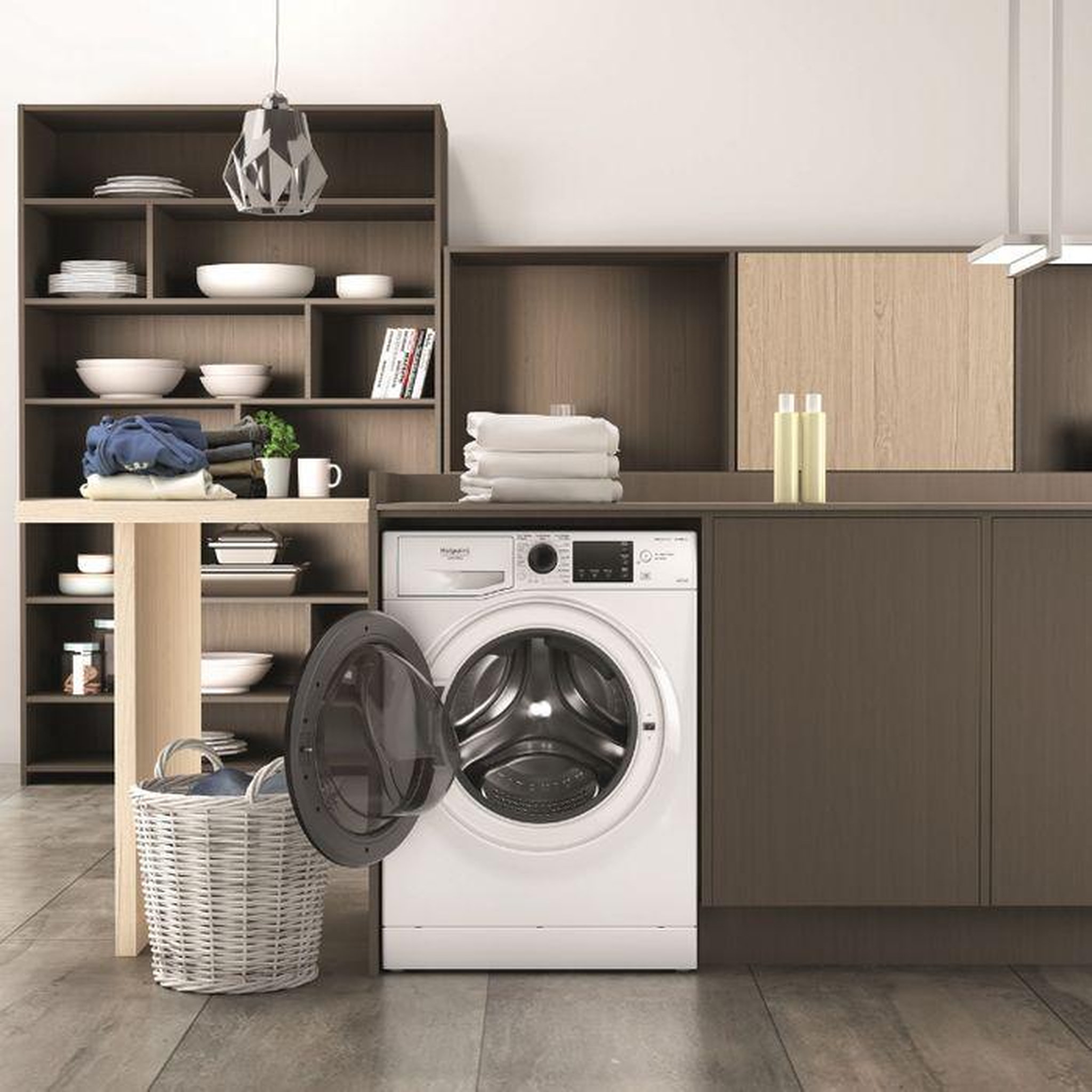 Voir la diapositive 6 : HOTPOINT Lave-linge séchant frontal 8/6kg 1400 tours/min - ndb8635kfr