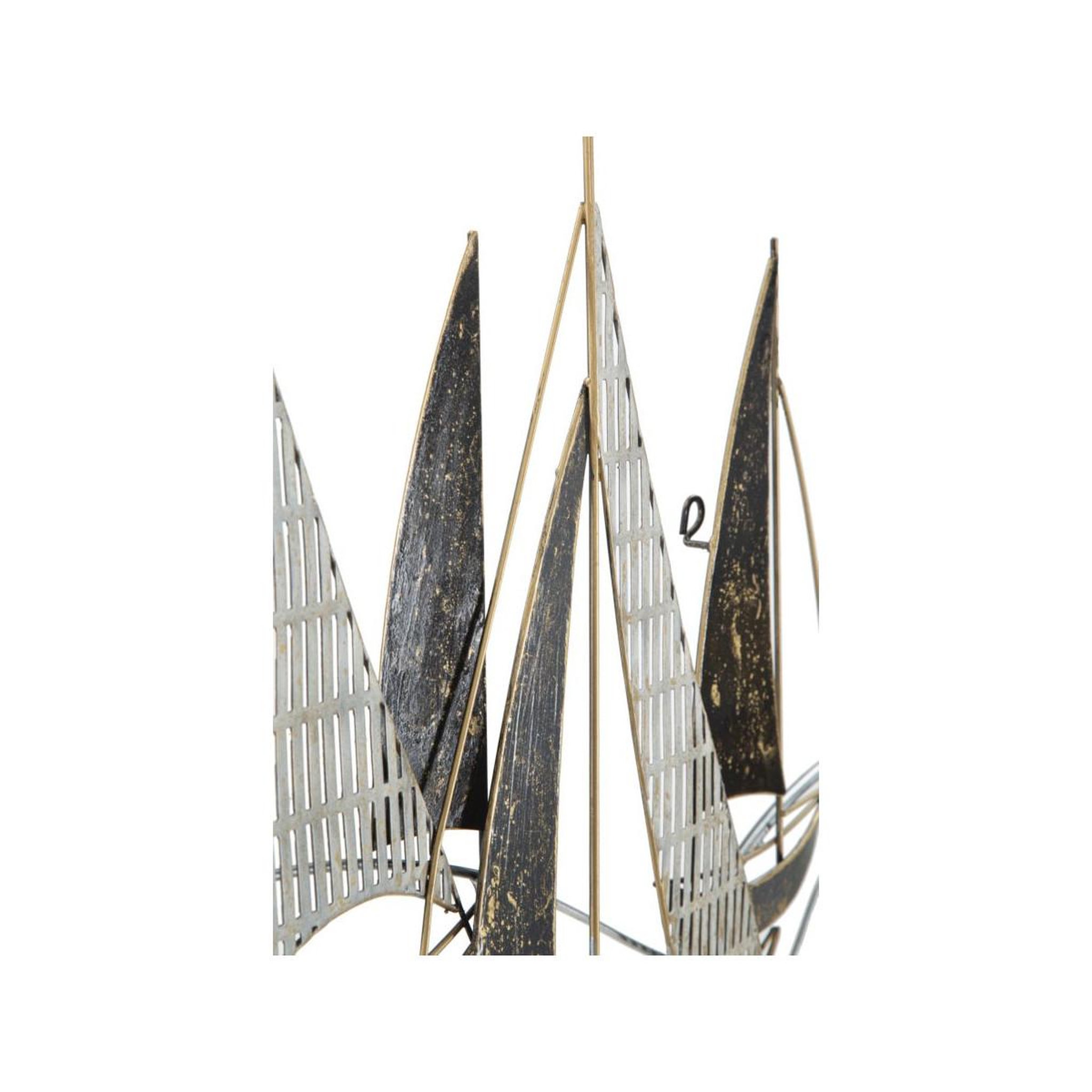Voir la diapositive 2 : Paris Prix Décoration murale en métal  veliero  91cm multicolore
