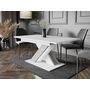 Voir la diapositive 5 : BEST MOBILIER Buriti - table à manger extensible - blanc et effet marbre - 4 à 6 personnes