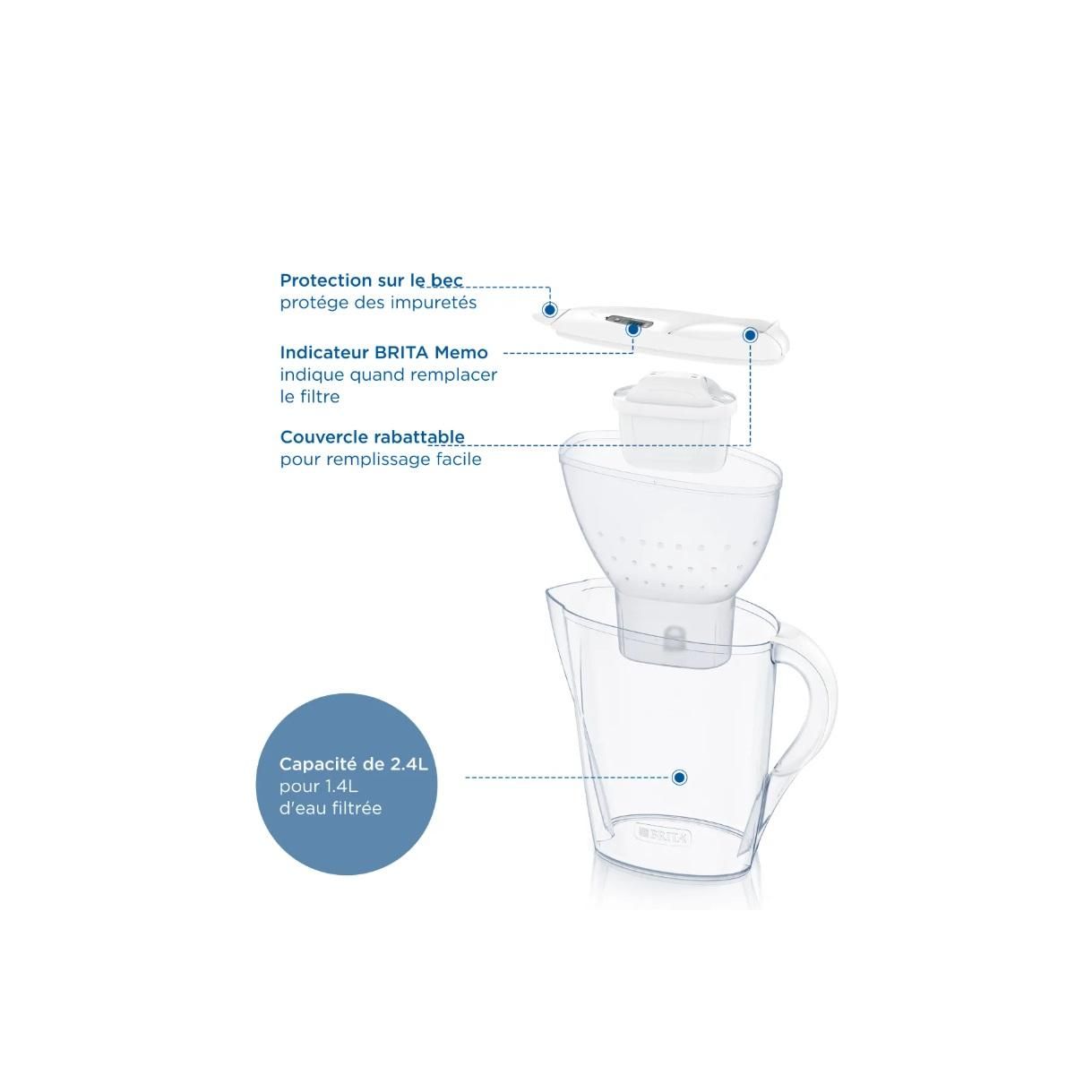 Brita Carafe filtrante 2.4l avec cartouche maxtra pro - 1051133