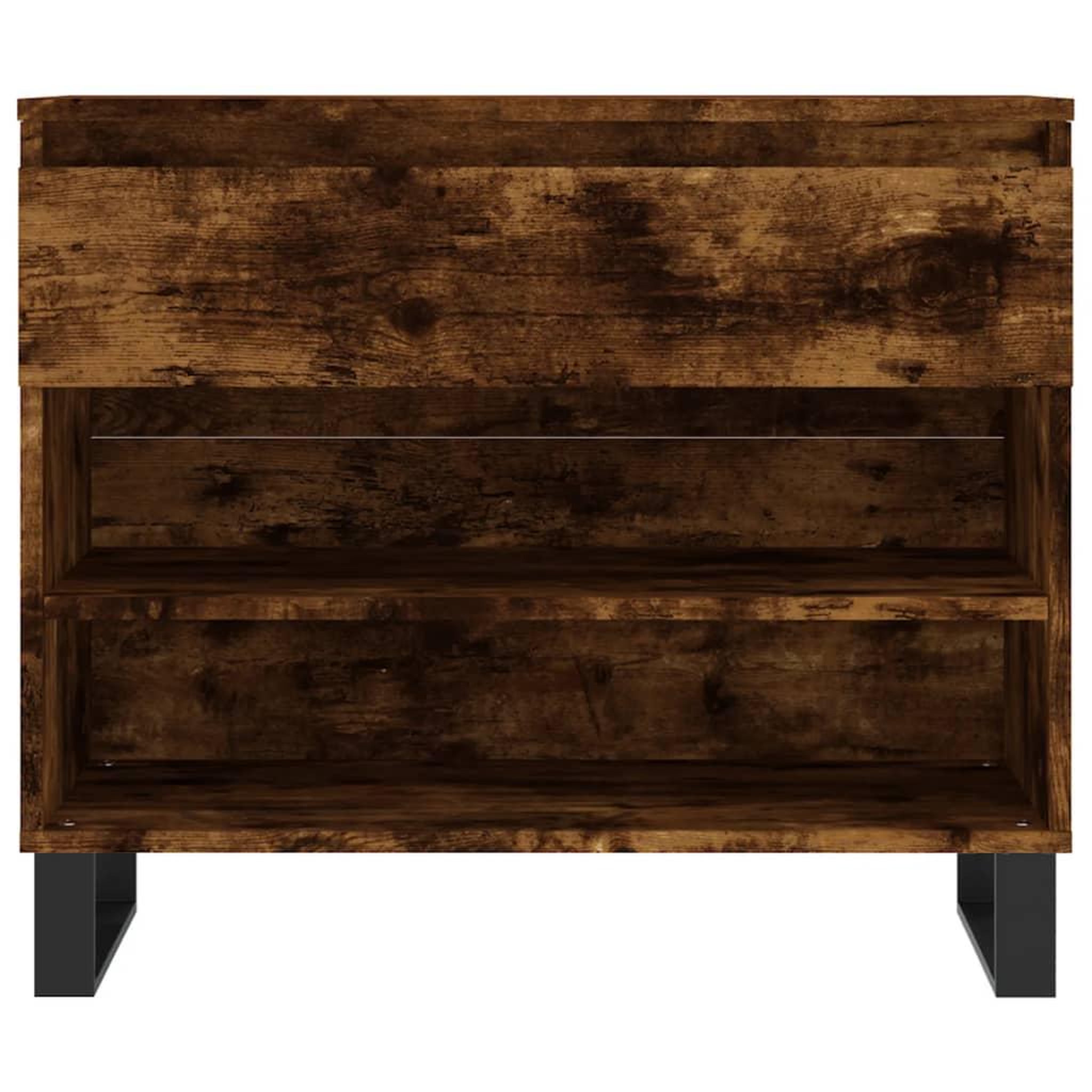 Voir la diapositive 5 : VIDAXL Armoire a chaussures Chene fume 70x36x60 cm Bois d'ingenierie