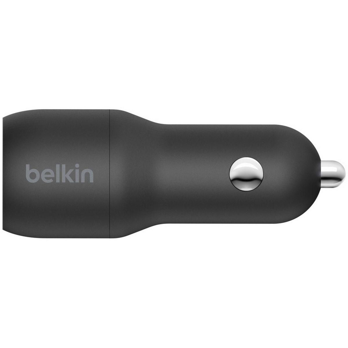 Belkin Chargeur 24W 2xUSB-A/Lightning 1m noir