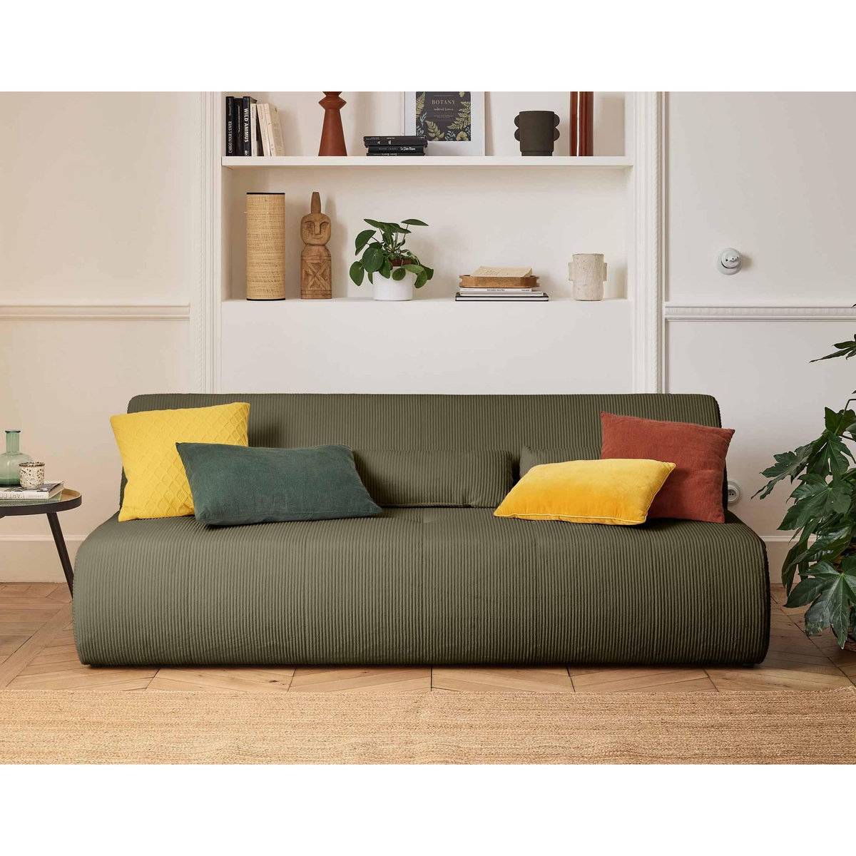 LISA DESIGN Onyx - canapé droit 3 places - en velours côtelé