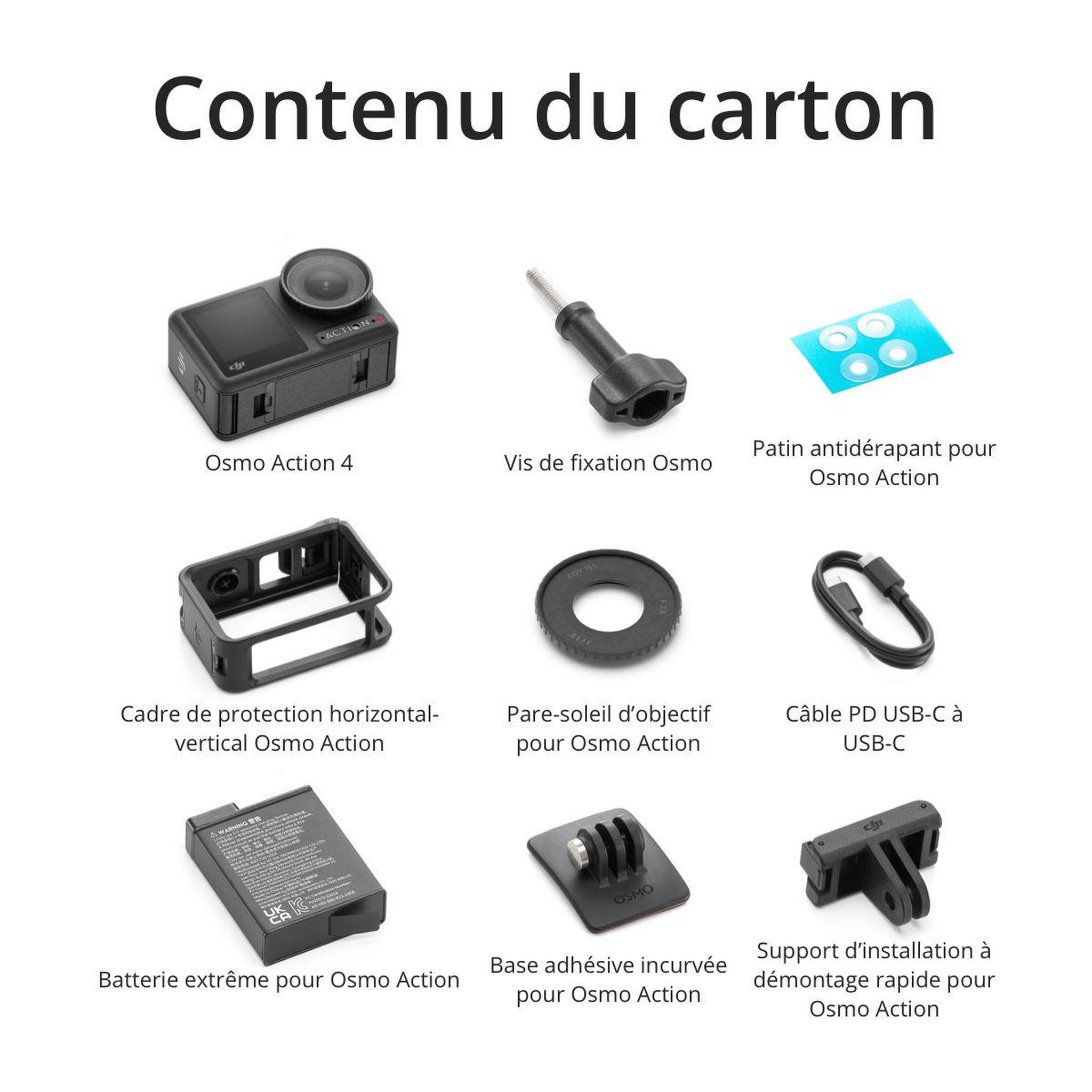 Voir la diapositive 4 : DJI Caméra sport osmo action 4 standard combo