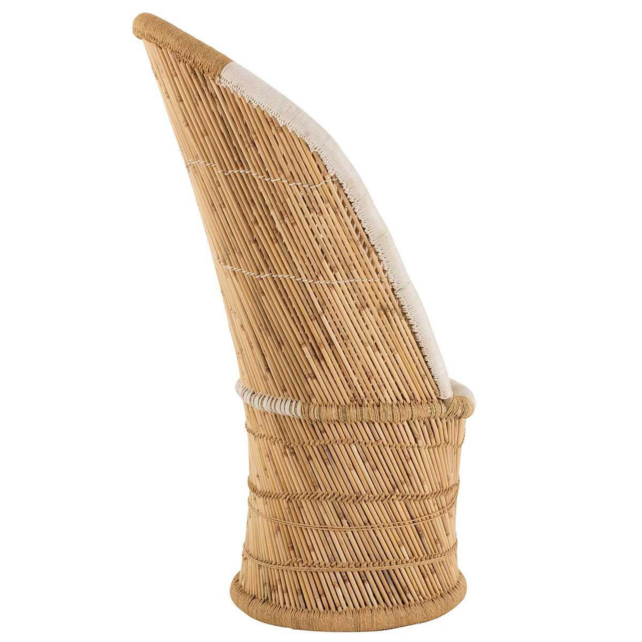 Voir la diapositive 3 : J-LINE Fauteuil design en bambou  smocla  150cm naturel
