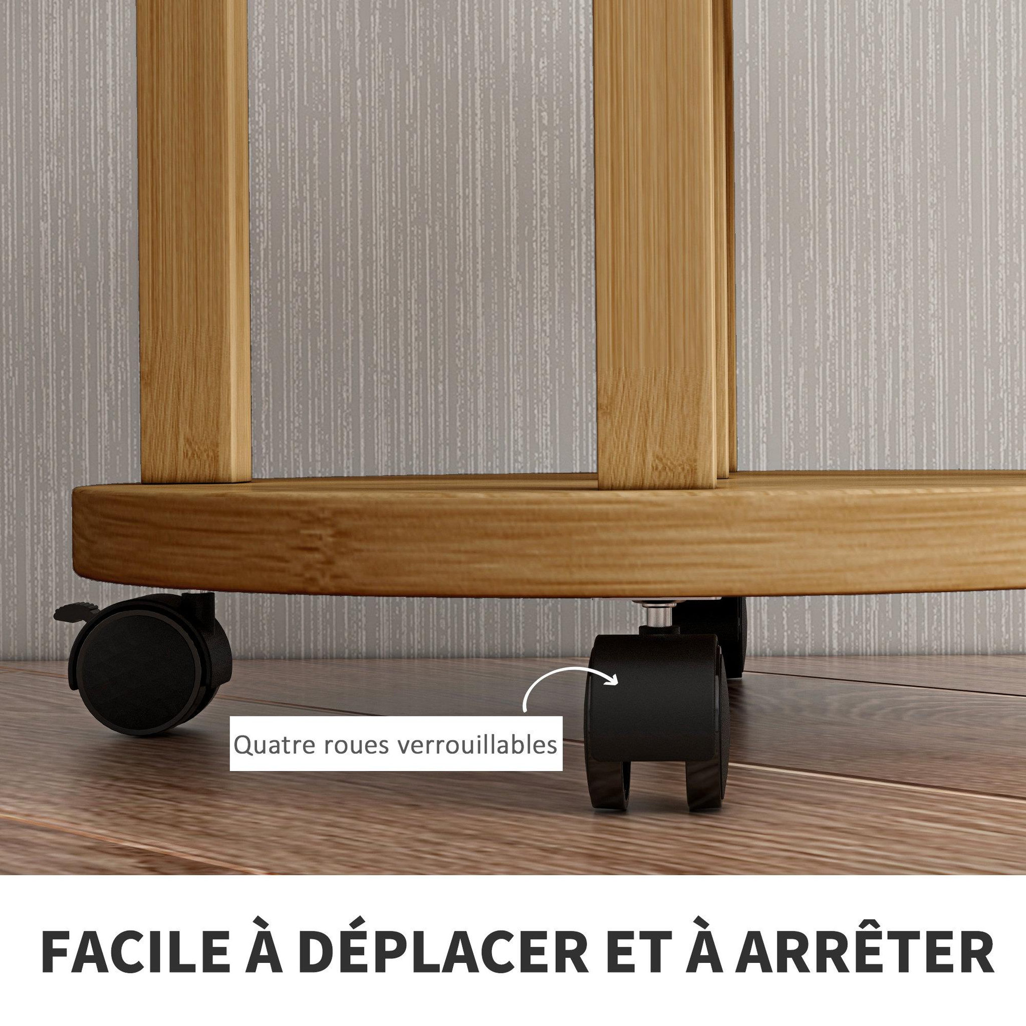 Voir la diapositive 6 : OUTSUNNY Étagère à plantes support à plantes 5 niveaux bambou