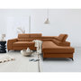 Voir la diapositive 1 : BEST MOBILIER Aneta - canapé d'angle droit 5 places - convertible avec coffre et têtières - en velours