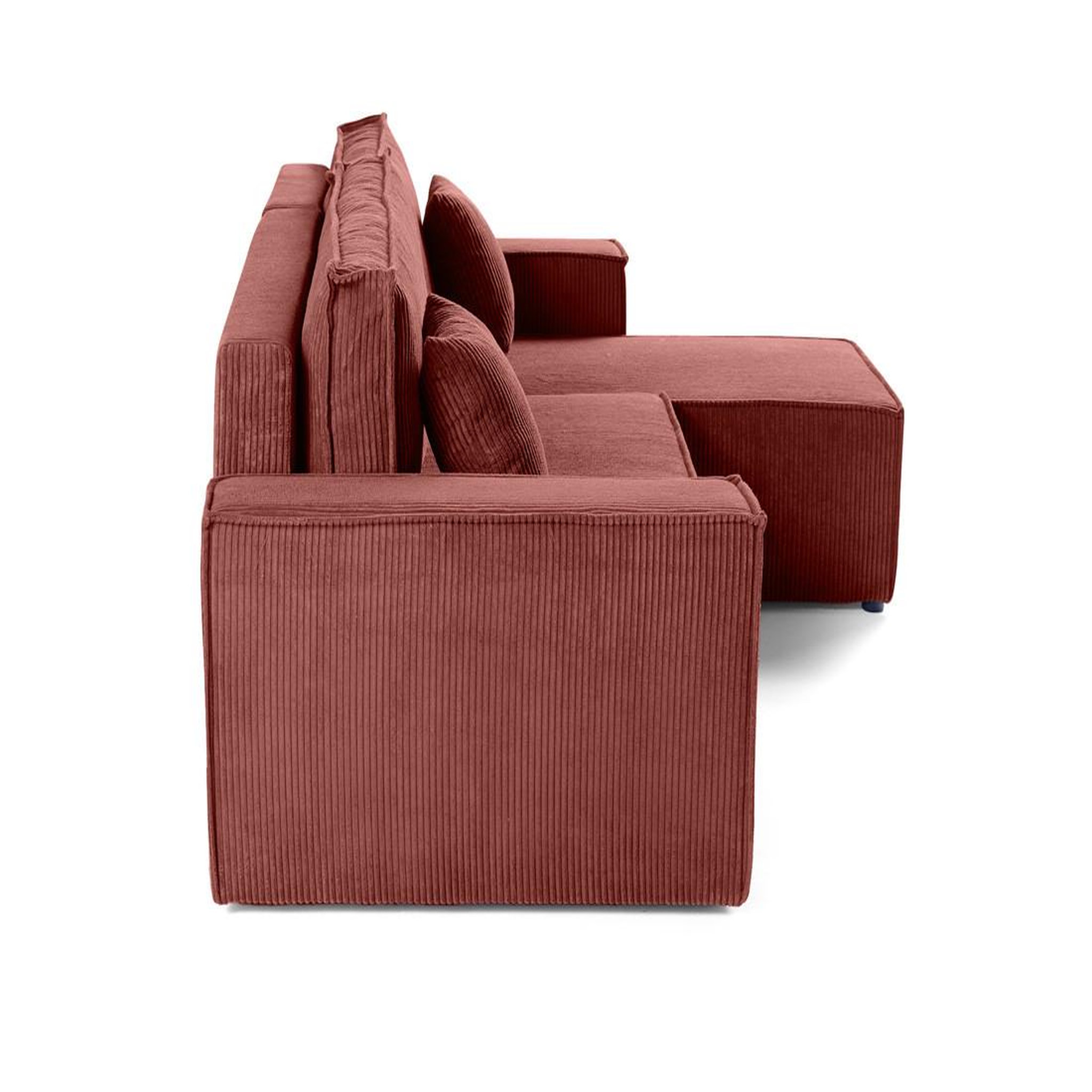 Voir la diapositive 6 : BEST MOBILIER Cezanne - canapé d'angle réversible - 4 places - convertible avec coffre - en velours côtelé