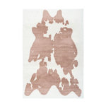 Paris Prix Tapis Imitation Fourrure  Rabbit  Taupe & Blanc. Coloris disponibles : Marron