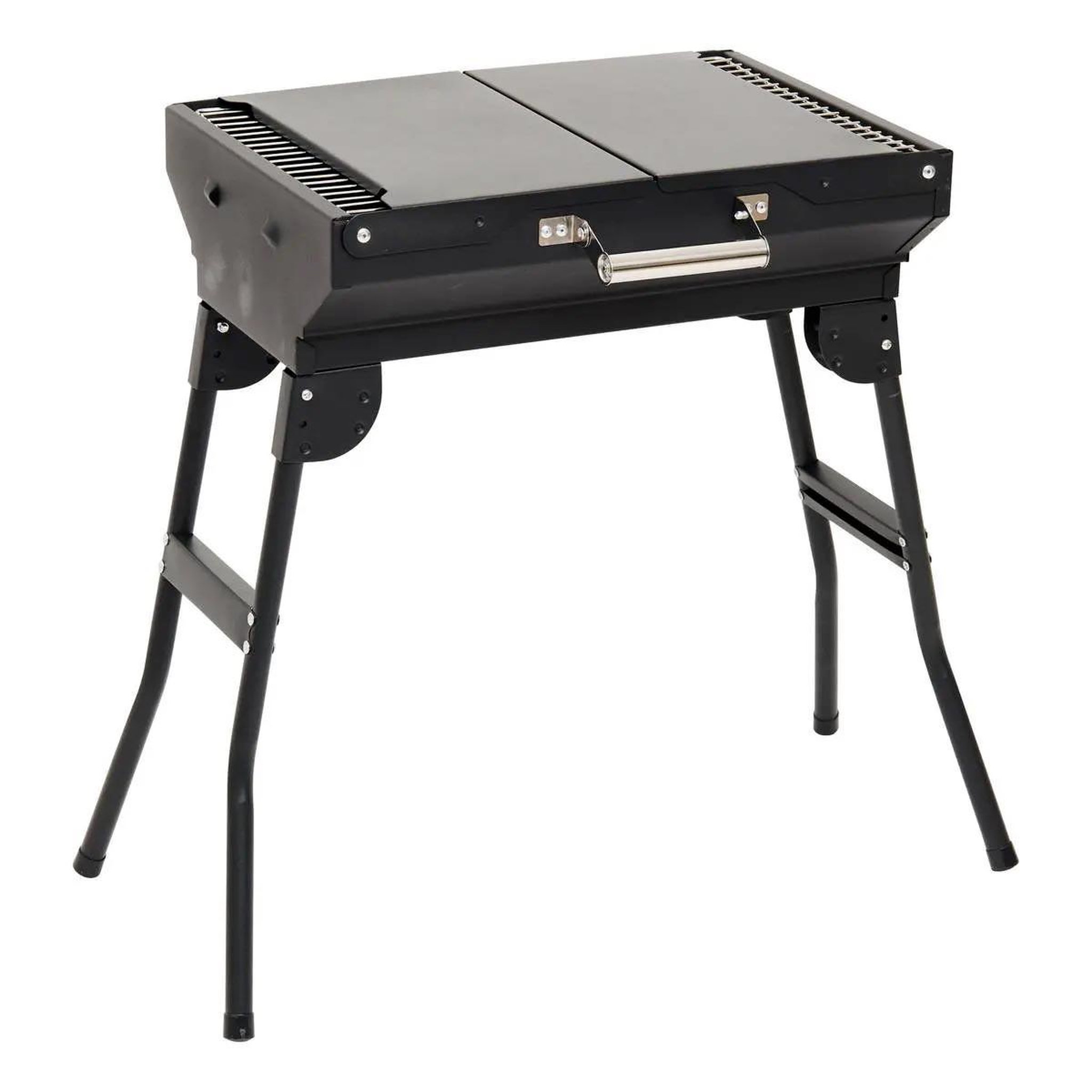 Voir la diapositive 2 : FIVE Barbecue à charbon pliant  grille  82cm noir