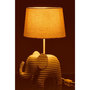 Voir la diapositive 3 : Paris Prix Lampe à Poser en Résine  Éléphant  48cm Blanc