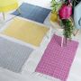 Voir la diapositive 4 : Paris Prix Tapis Tissé à Franges  Pithaya  50x80cm Rose
