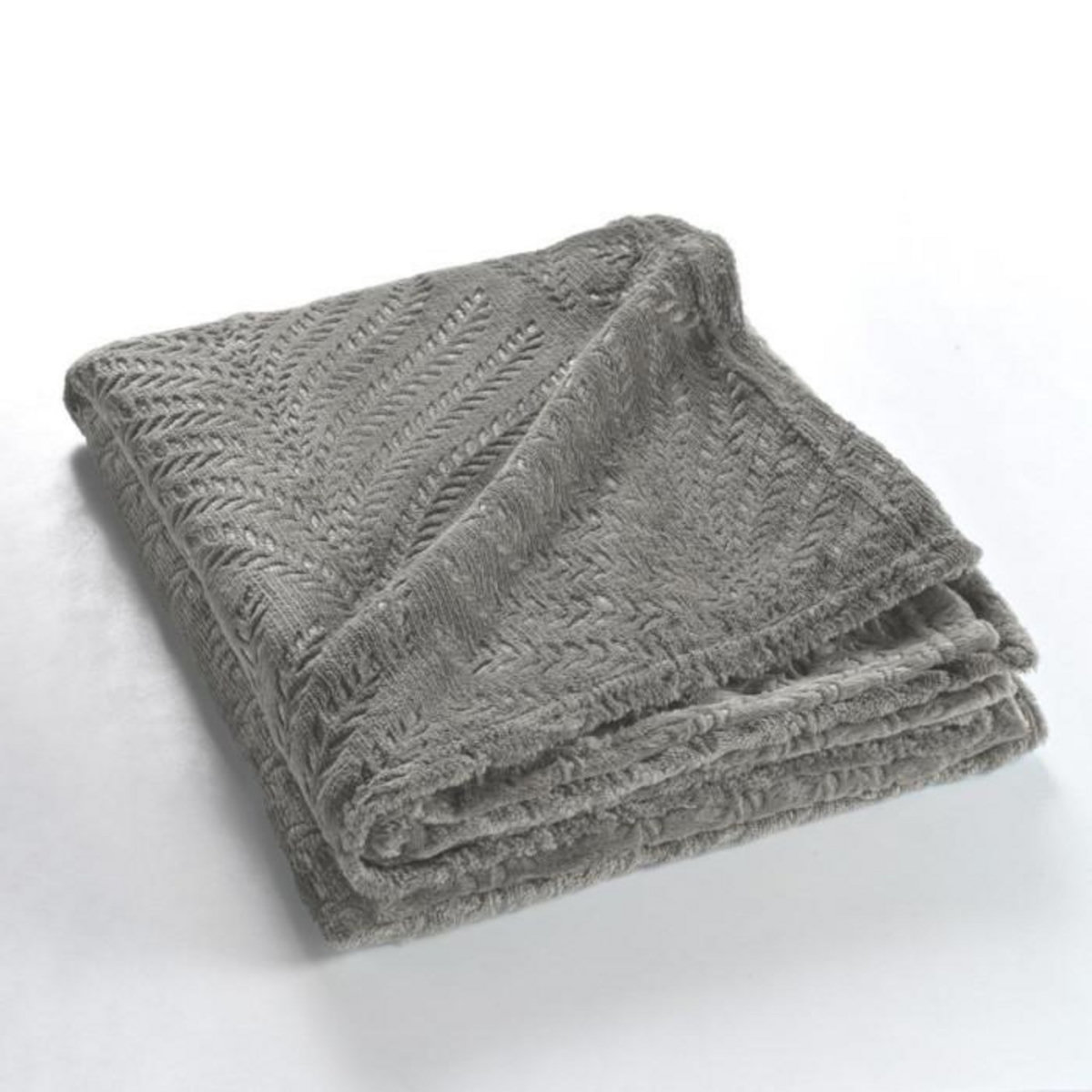 Paris Prix Plaid Uni en Flanelle  Nelia  125x150cm Gris