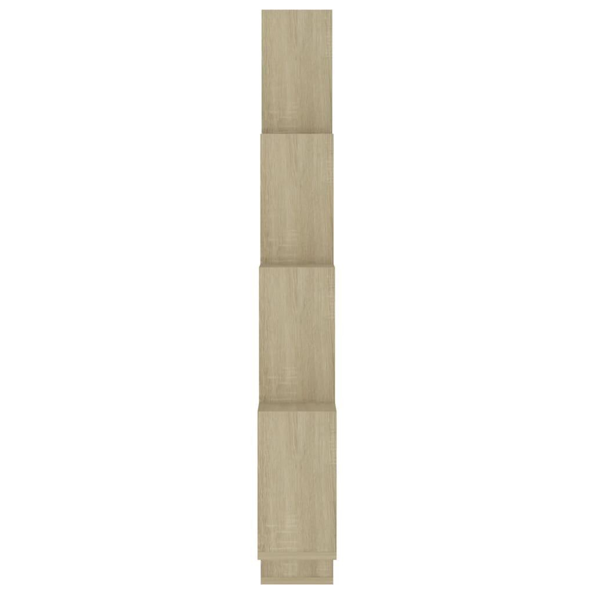 Voir la diapositive 5 : VIDAXL Etagere murale cube Chene sonoma 90x15x119 cm Bois d'ingenierie