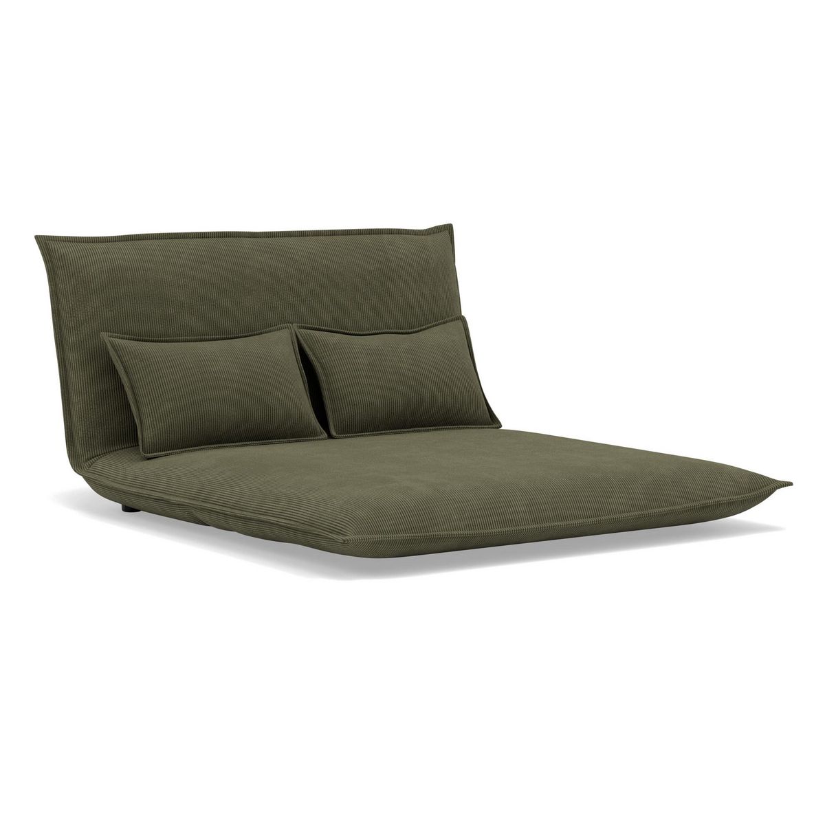 BEST MOBILIER Candice - banquette 2 places convertible clic-clac en velours côtelé