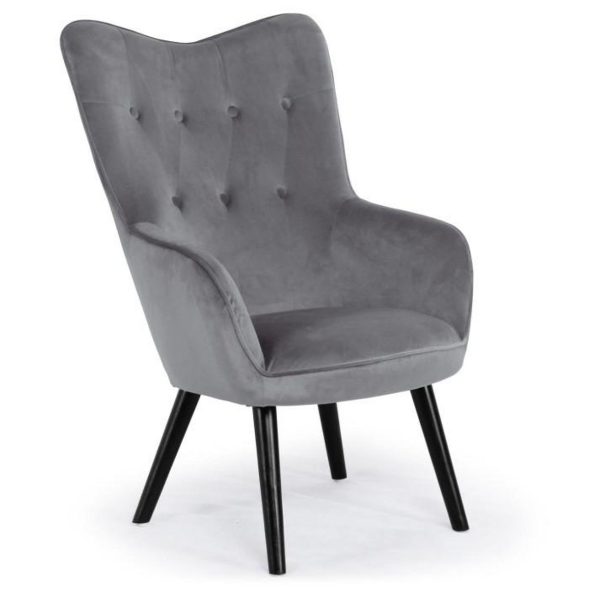 Paris Prix Fauteuil Design en Velours  Artic  100cm Gris