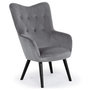 Voir la diapositive 5 : Paris Prix Fauteuil Design en Velours  Artic  100cm Gris