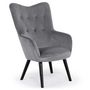 Voir la diapositive 5 : Paris Prix Fauteuil Design en Velours  Artic  100cm Gris