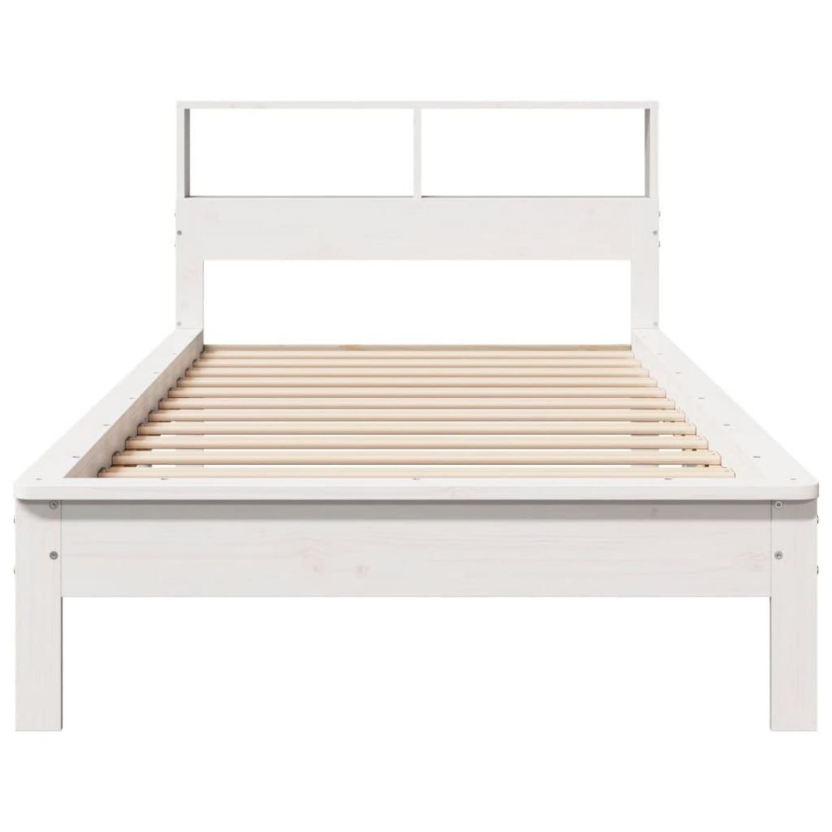 VIDAXL Lit bibliotheque sans matelas blanc 75x190cm bois de pin massif