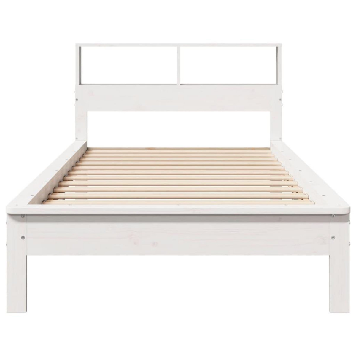 VIDAXL Lit bibliotheque sans matelas blanc 75x190cm bois de pin massif