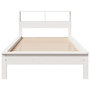 Voir la diapositive 4 : VIDAXL Lit bibliotheque sans matelas blanc 75x190cm bois de pin massif