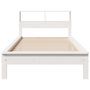 Voir la diapositive 4 : VIDAXL Lit bibliotheque sans matelas blanc 75x190cm bois de pin massif