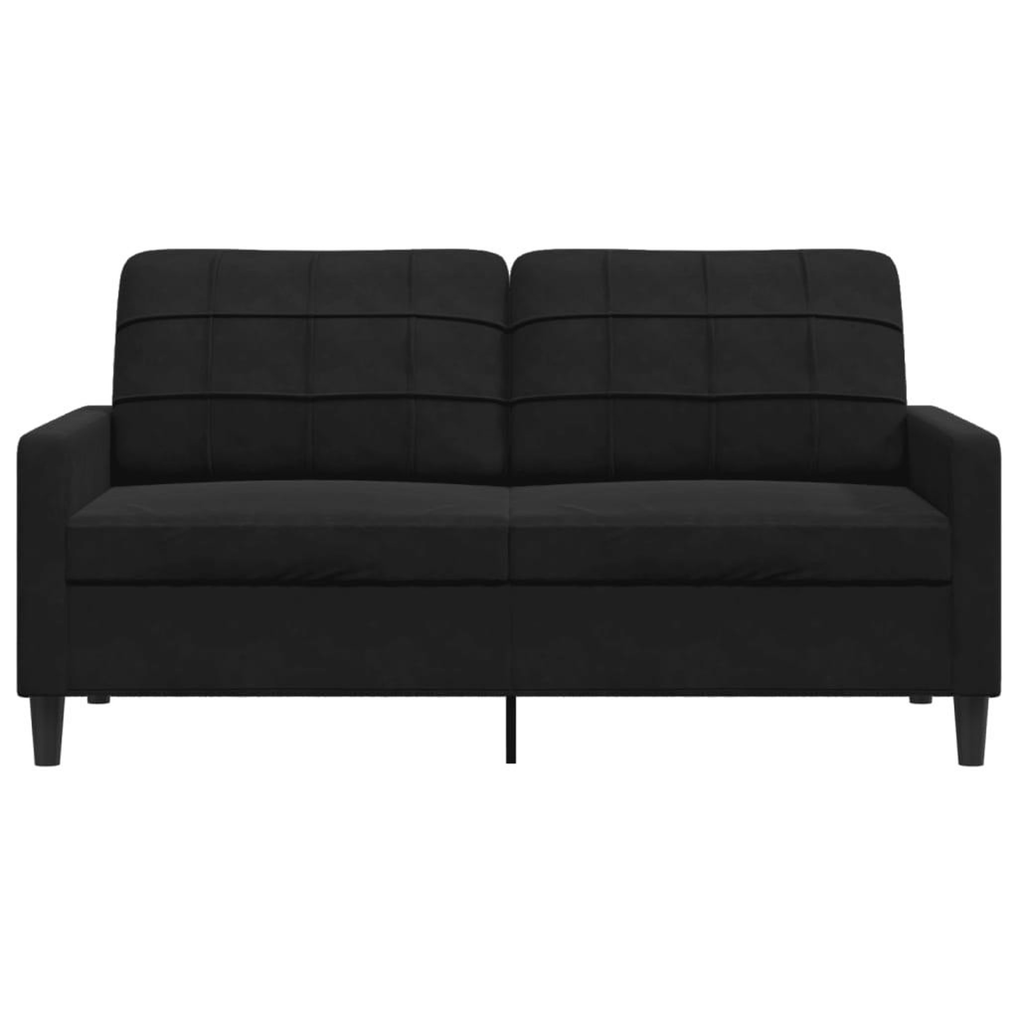Voir la diapositive 4 : VIDAXL Canape a 2 places Noir 140 cm Velours