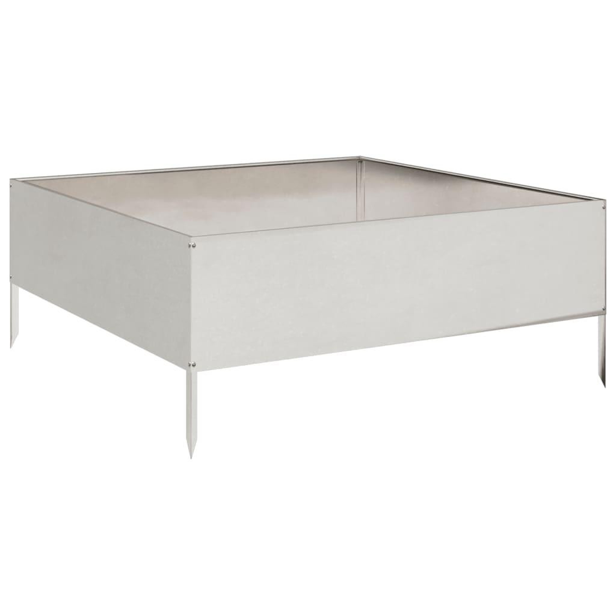 Voir la diapositive 2 : VIDAXL Lit sureleve de jardin 100x100x25 cm acier inoxydable