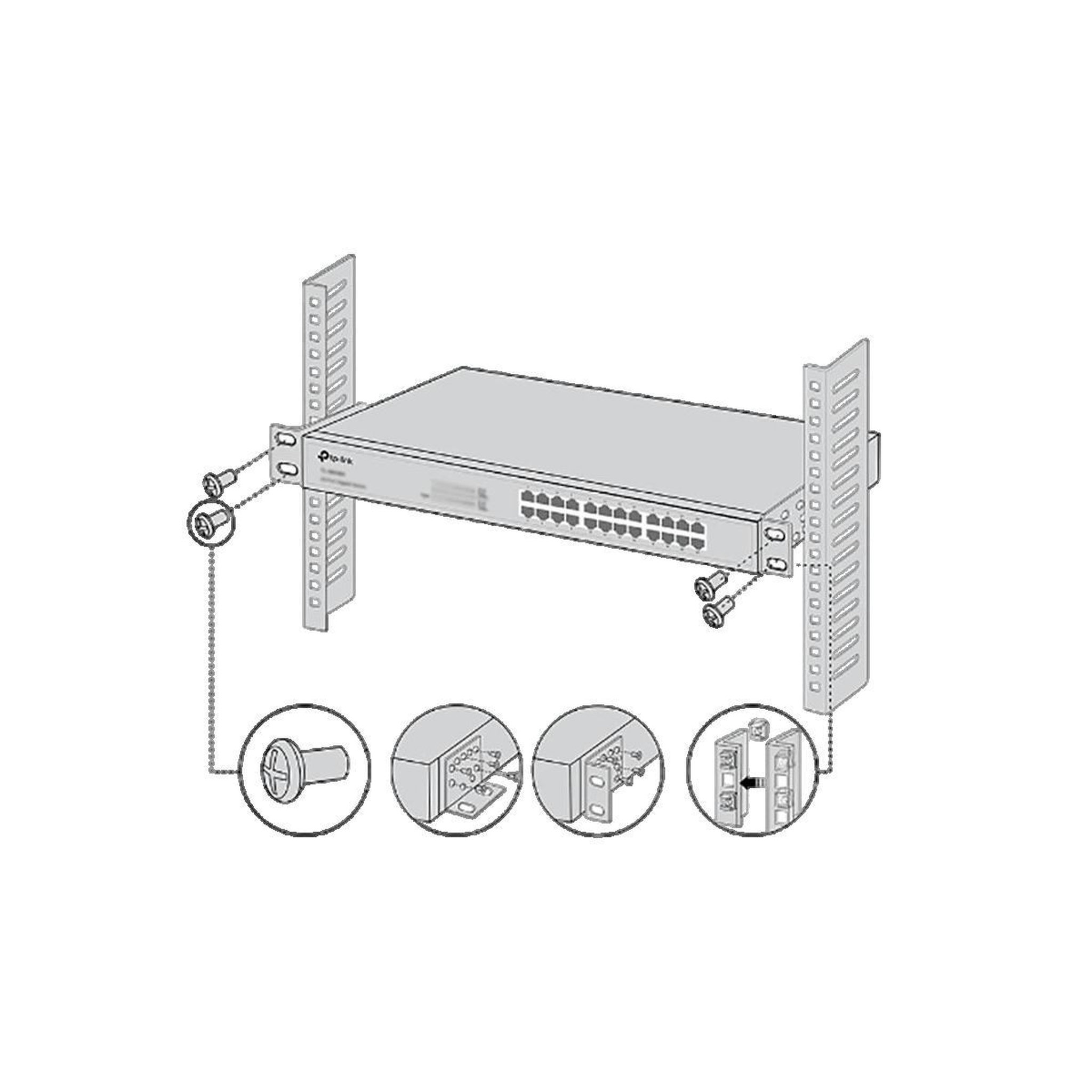 Voir la diapositive 3 : TP-LINK Kit de Montage TP-Link Omada Rack Mount Kit Noir