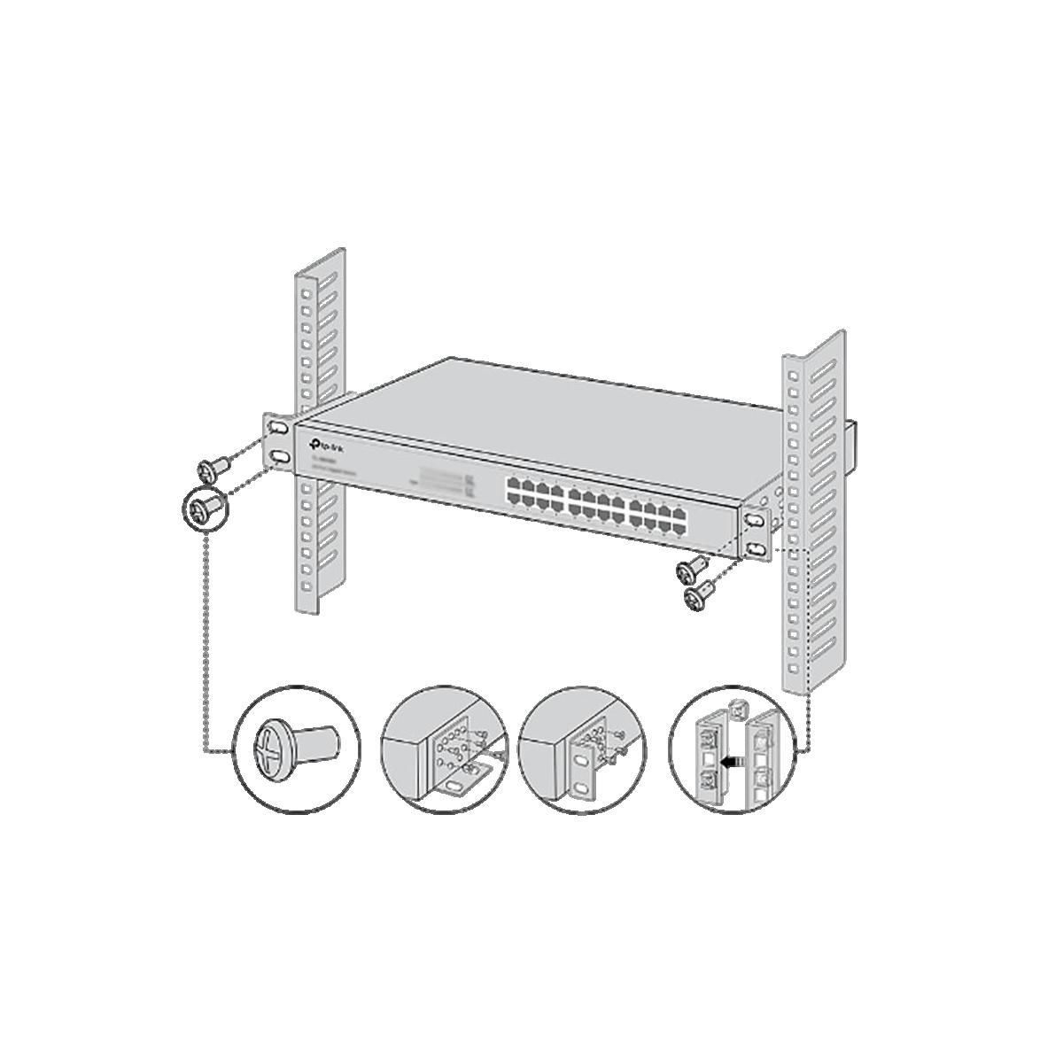TP-LINK Kit de Montage TP-Link Omada Rack Mount Kit Noir