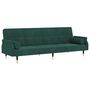 Voir la diapositive 2 : VIDAXL Canape-lit avec coussins vert fonce velours