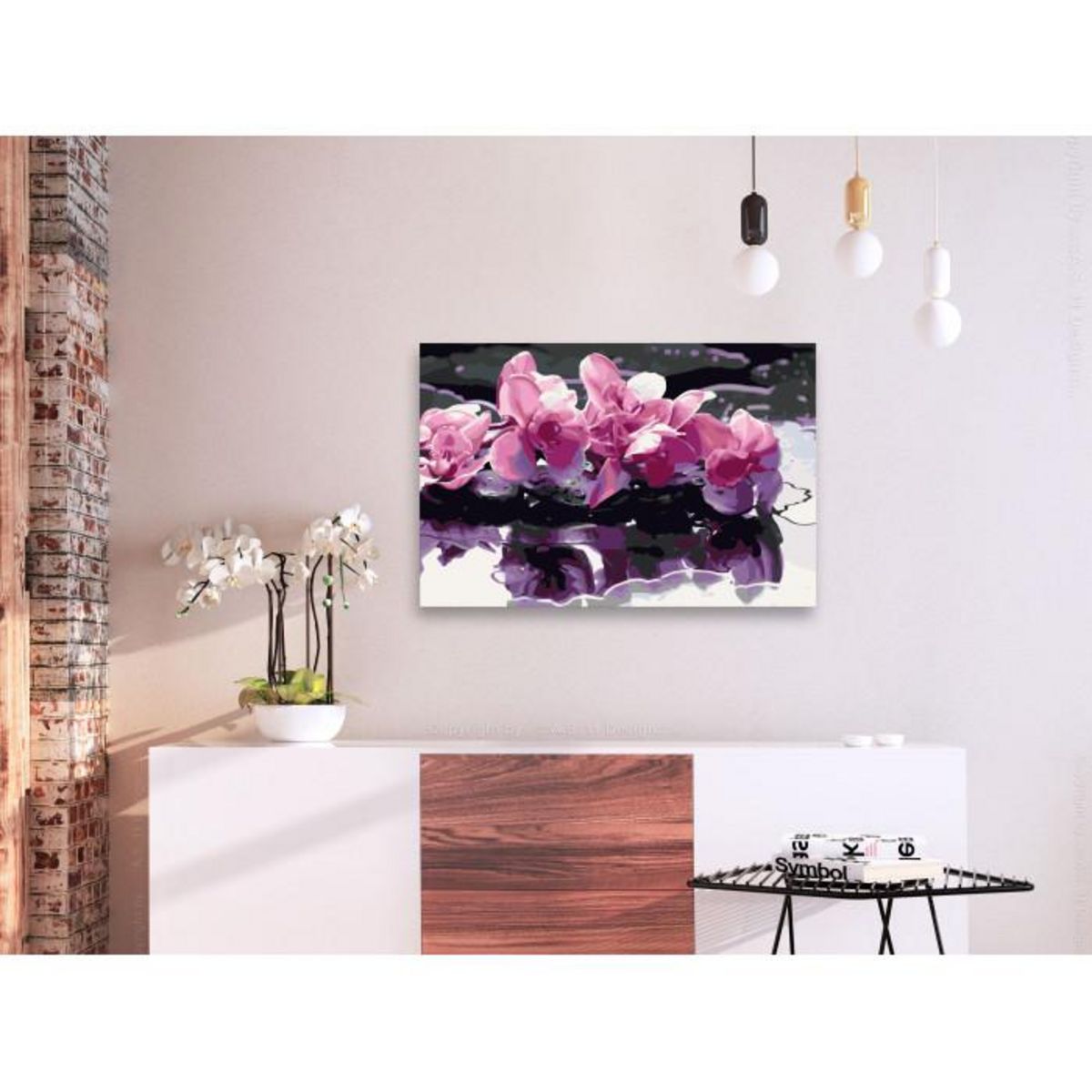 Paris Prix Tableau à Peindre Soi-Même  Orchidée Violette  40x60cm